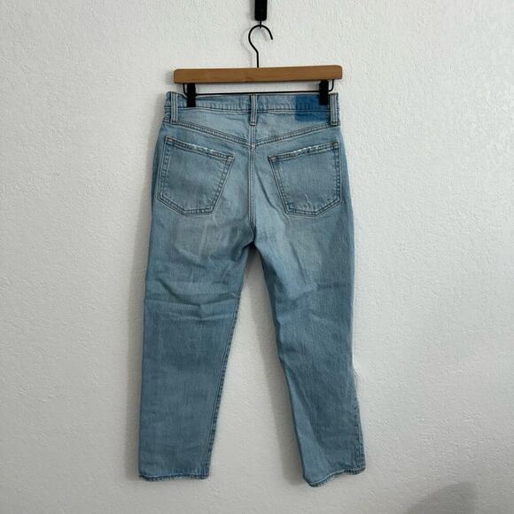 Abercrombie & Fitch The Boyfriend Mid-Rise Denim Jeans Light Ripped Wash 27 - Picture 6 of 11